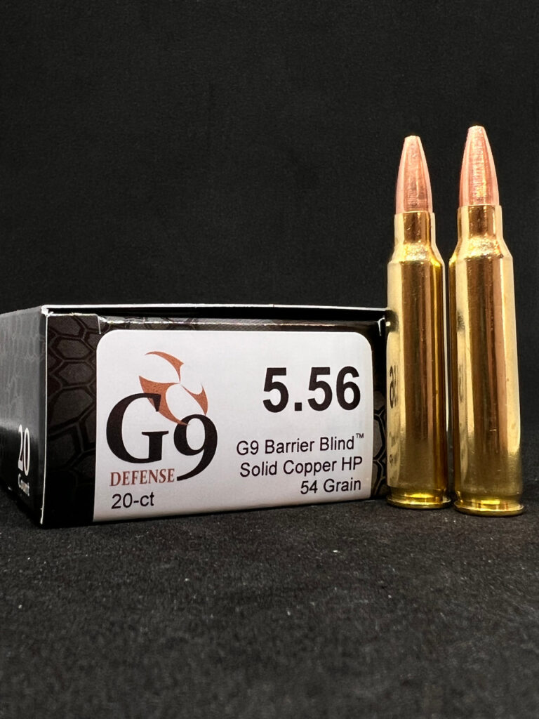 G9 Defense 5.56 54gr Barrier Blind Hollow Point (100rds)